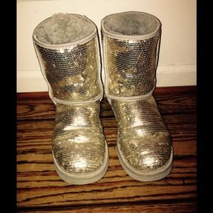 Silver Sparkle Boots
