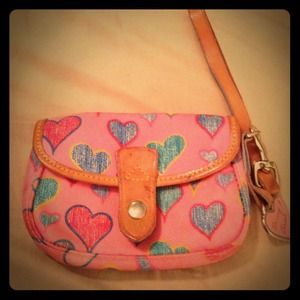 Dooney & Bourke pink hearts wristlet