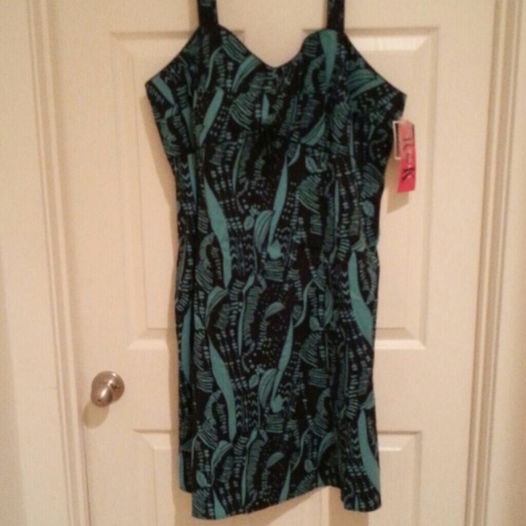 Black and Aqua sundress - Picture 1 of 3