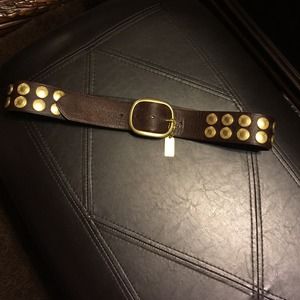 Women's Brown Leather Coach Belt Medium Used.