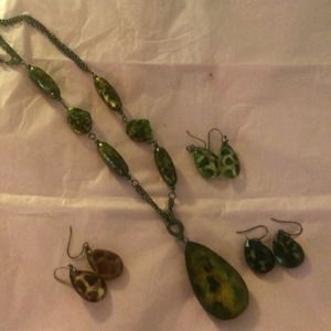 Necklace and earrings