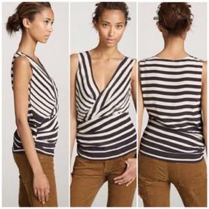 🌻J. Crew silk faux wrap blouse