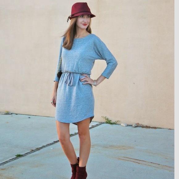 Grey sweatshirt dress