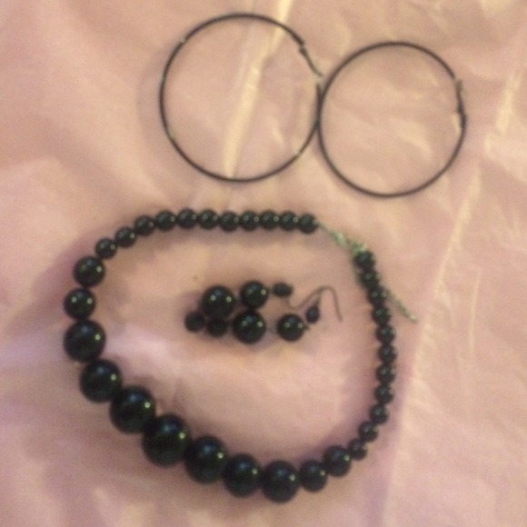 Earrings and necklace