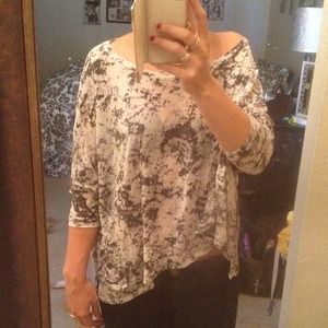 Express off the shoulder comfy shirt