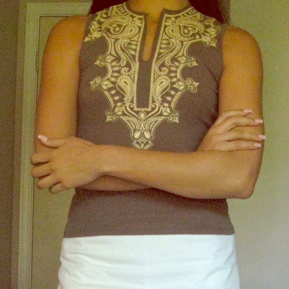 Polyester embroidered sleeveless tunic size XS - Picture 1 of 4