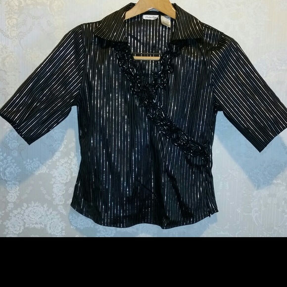Black snd sliver blouse
