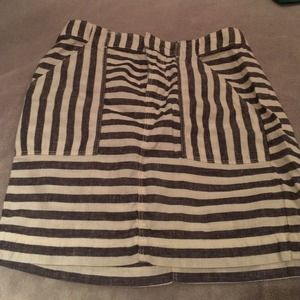 Black and white madewell skirt