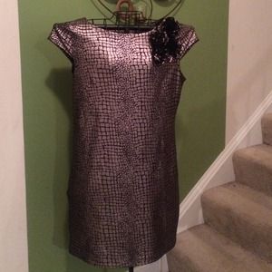 Metallic gold and black party dress