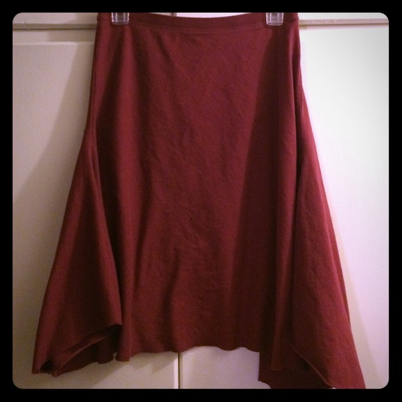 Unique cotton maroon Skirt. Worn once- like NEW