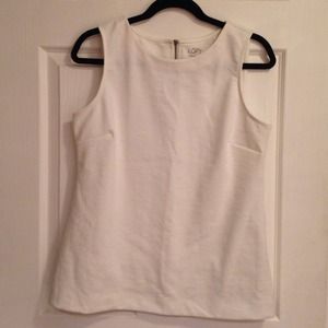 White Ann Taylor Loft Sleeveless Top size Medium