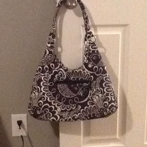 Vera Bradley twirly bird navy hobo bag