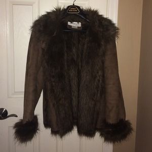 Faux Fur n suede jacket.