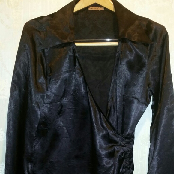 Black crisscross blouse