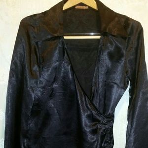 Black crisscross blouse