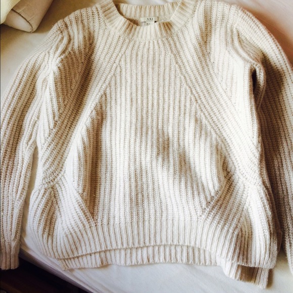 Forever 21 white knit sweater
