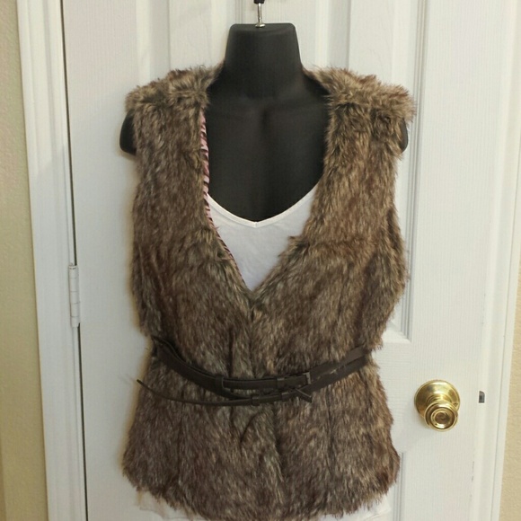 Faux fur vest