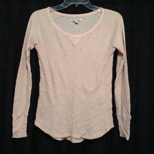 Long-sleeve. Light pink with gold sparkle