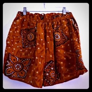 Vintage batik tribal shorts
