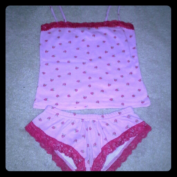 Sexy strawberry tank and short set