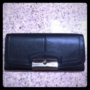 Authentic Coach Black Leather Wallet