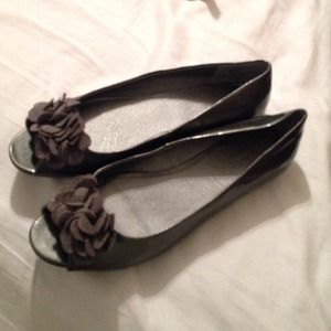 Silver metallic flats!!!!