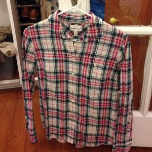 J. Crew plaid button up shirt