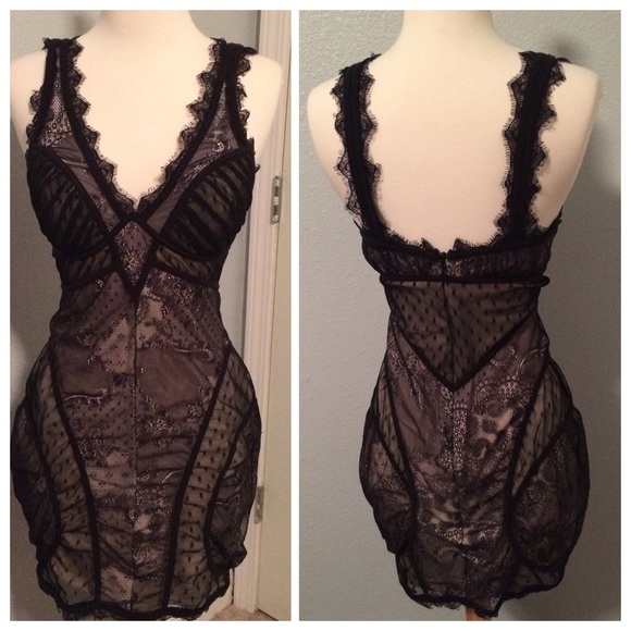 Bebe black lace Dress - Picture 3 of 4