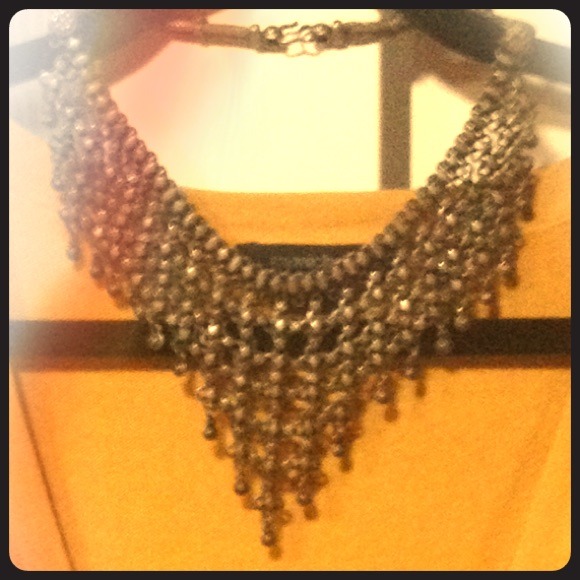 Sterling silver statement necklace