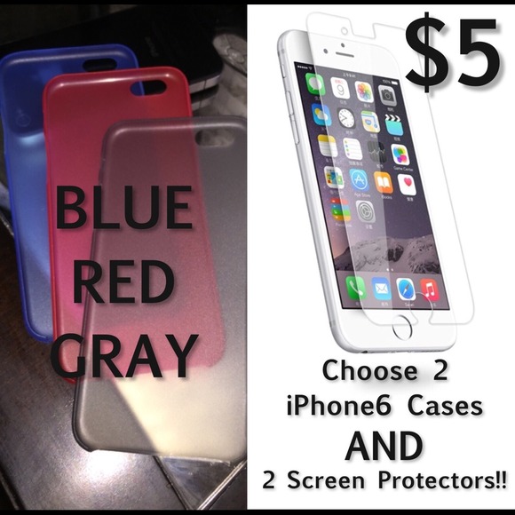 Accessories - 4 iPhone6 Cases & 4 Screen Protectors