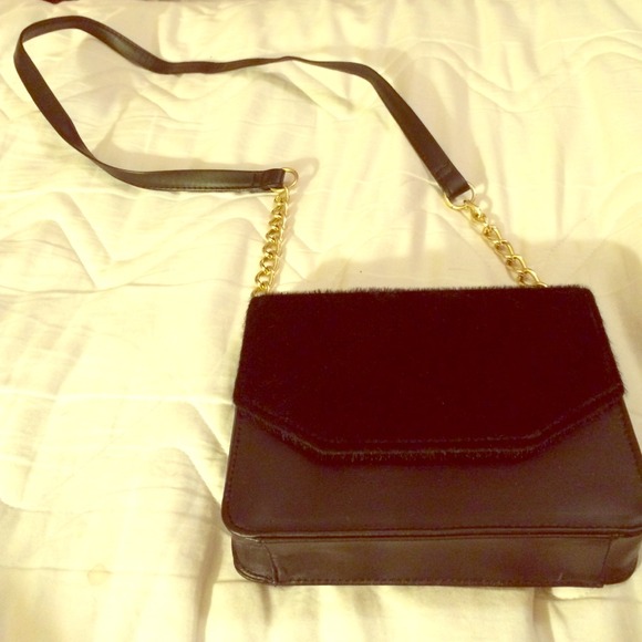 Black Faux fur handbag