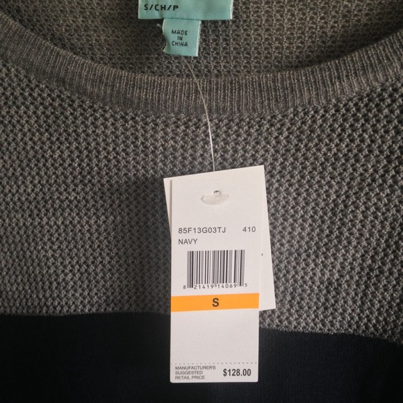 C&C California Blue Mesh Stripe Sweater - Picture 4 of 4