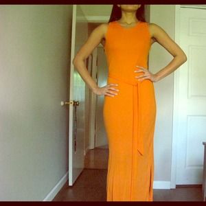 Banana Republic orange maxi dress size XS