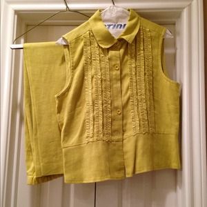 Lime green Capri set