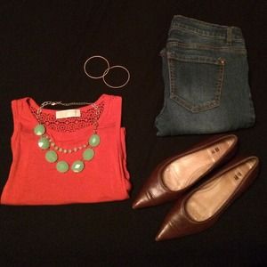Orange Michael Kors top
