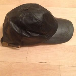 Assembly New York black leather cap