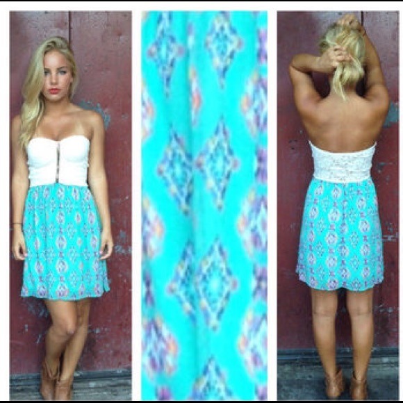 Strapless Tribal Dress