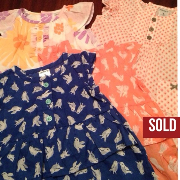 Pre bundled lot of 4 baby girl dresses size 3-6 mo