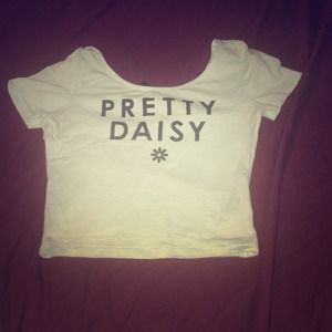 Gently used light blue crop top.