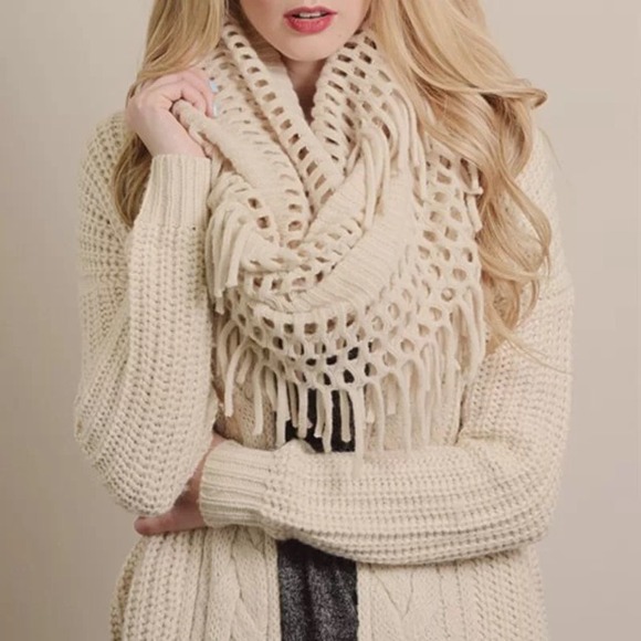 Accessories - Gorgeous Beige Infinity Scarf