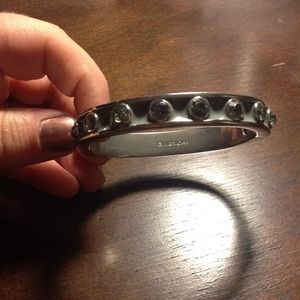 Givenchy Light Blue Enamel Rhinestone cuff