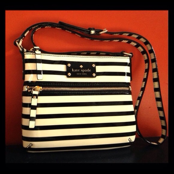 Kate Spade Stripe Purse w/ FREE Bumpits!
