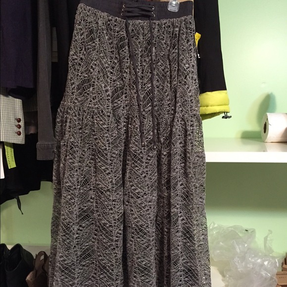 Grey Lace Skirt