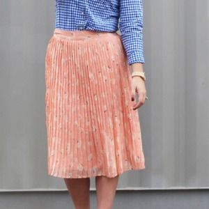 Floral pleat skirt
