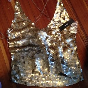 DKNY sequins top. Large.