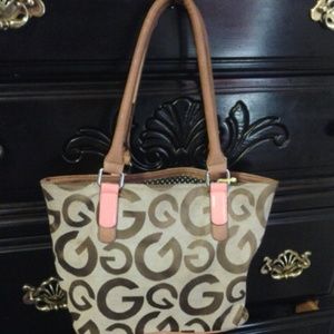 Peach & Tan GUESS Bag