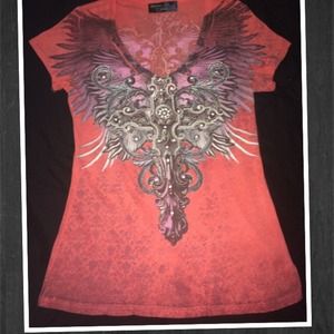 Angels & Diamonds Rhinestone Beaded Shirt