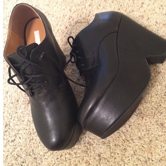 Lace up clog booties.