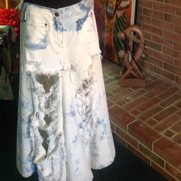 Upcycled Denim Culottes - Picture 2 of 4