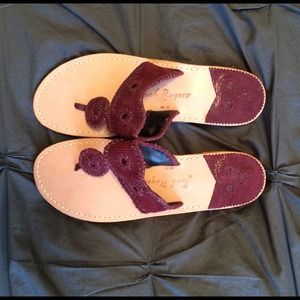 Jack Rogers Sandal in Wine / Red